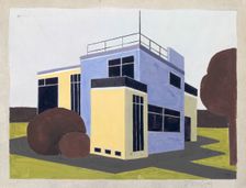 Design for a Detached House, 1923. Creator: Molnar, Farkas (1897-1945)