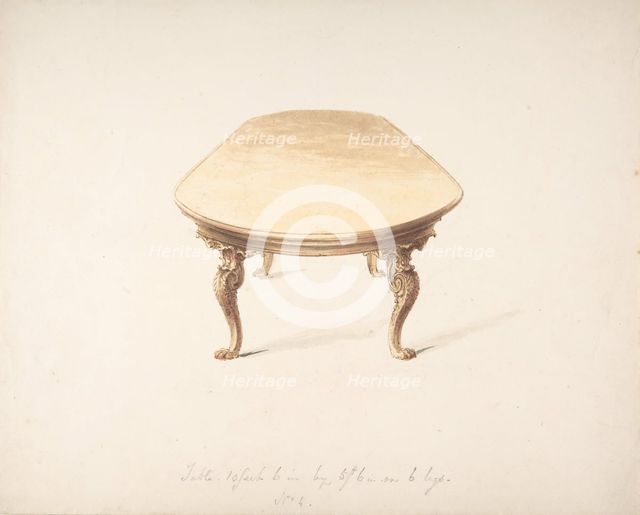 Design for a Dining Table, early 19th century. Creator: Anon.