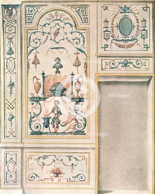 Design for a dining-room wall, France, (1928). Creator: Unknown.