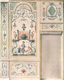 Design for a dining-room wall, France, (1928). Creator: Unknown