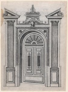 Design for a Door Frame, 1565-70. Creator: Jacques Androuet Du Cerceau