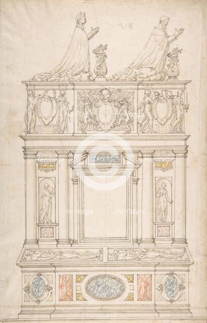 Design for a Double Tomb, 16th century. Creator: Anon.