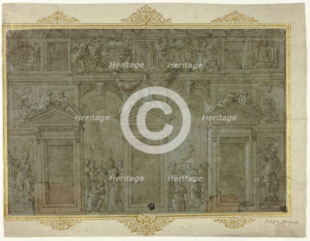 Design for a Façade Decoration, c. 1548. Creator: Unknown.