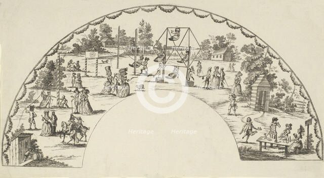 Design for a fan, 18th century. Creator: Anon.