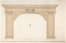 Design for a fireplace, 1827. Creator: Thomas Heiton