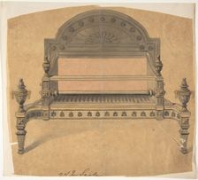 Design for a Fireplace Grate, 19th century. Creator: Anon