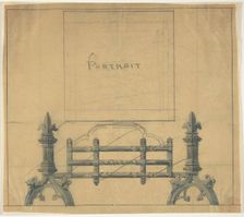 Design for a Fireplace Grate, 19th century. Creator: Anon