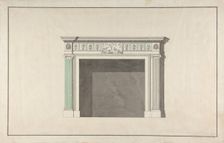 Design for a fireplace, mid-18th-late 18th century. Creator: Attributed to Robert Adam