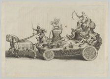 Design for a float, from Éloges et discours sur la triomphante réception du Roy en sa vil..., 1629. Creator: Melchior Tavernier