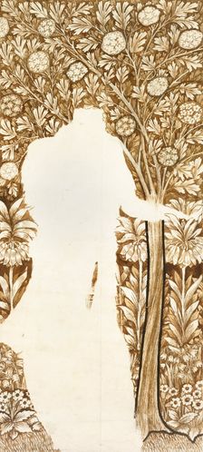 Design for a foliage background (unfinished), late 19th century. Artist: William Morris