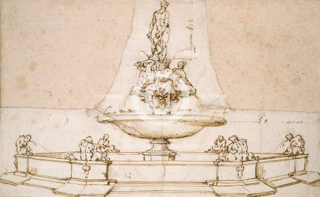 Design for a Fountain, late 16th century. Artist: Giambologna.