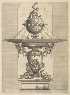 Design for a Fountain, plate 80 from Dietterlin's Architettura, 1598. Creator: Wendel Dietterlin the Elder