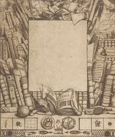 Design for a frame for the portrait of Armand Guéraud, 1862. Creator: Charles Meryon