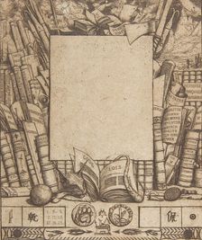 Design for a frame for the portrait of Armand Guéraud, 1862. Creator: Charles Meryon