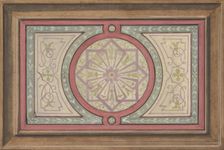 Design for a framed panel with painted decoration, 1830-97. Creators: Jules-Edmond-Charles Lachaise, Eugène-Pierre Gourdet