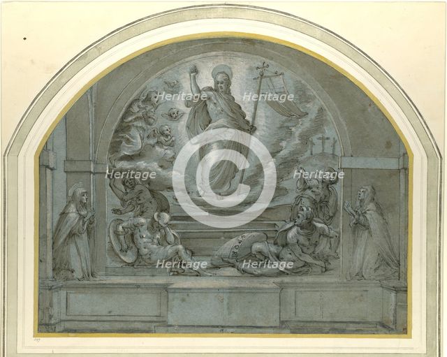 Design for a Frescoed Altarpiece of The Resurrection, ca. 1560-71. Creator: Tommaso Manzuoli.