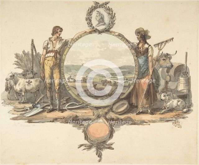 Design for a Frontispiece, ca. 1793. Creator: Josiah Boydell.