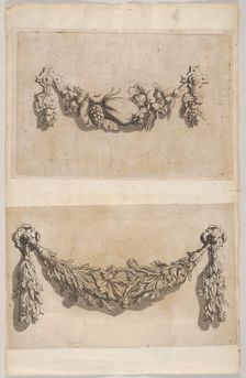 Design for a Garland from Various New Festoons, Part II (Verscheide Nieuwe Festonnen, tw..., 1694. Creator: Michiel Mosyn