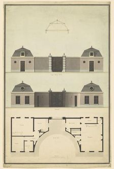 Design for a gatehouse annex office, 1792. Creator: Abraham van der Hart
