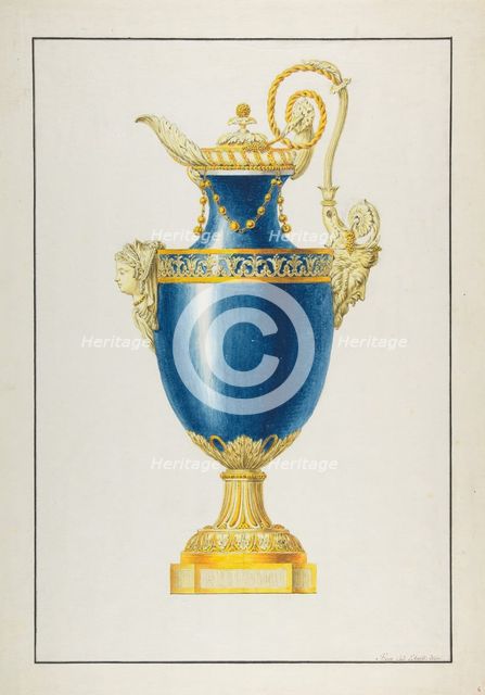 Design for a Gilt Bronze Ewer, ca. 1770-90. Creator: George Heinrich von Kirn.