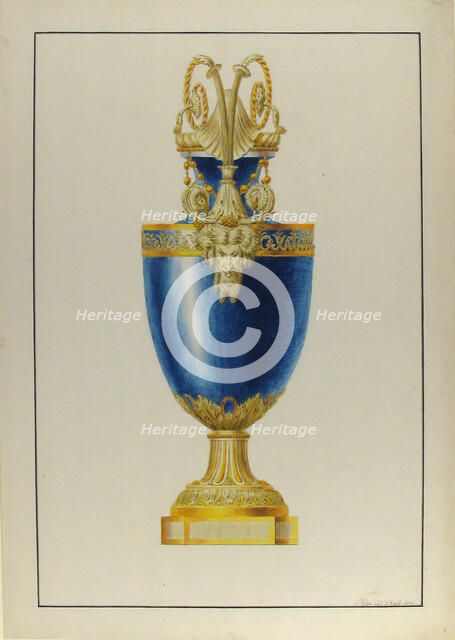 Design for a Gilt Bronze Urn, ca. 1770-90. Creator: George Heinrich von Kirn.