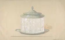 Design for a Glass Box with a Silver Base and Cover, 1820-65. Creator: George Richards Elkington