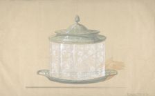 Design for a Glass Box with a Silver Base and Cover, 1820-65. Creator: George Richards Elkington