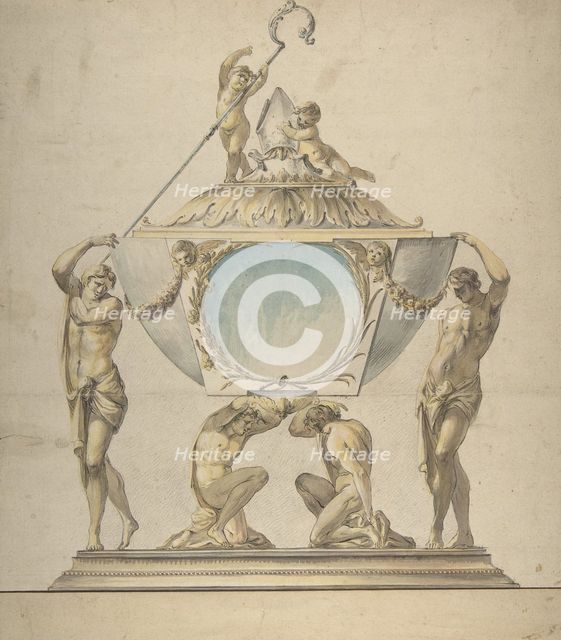 Design for a Gold and Silver Bishop's Reliquary, late 18th century. Creator: Luigi Valadier.