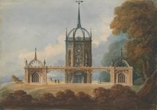 Design for a Gothic "Belle Vue", ca. 1800. Creator: William Hurst Ashpitel