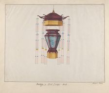 Design for a Hall Lamp, ca. 1800-1810 . Creator: Lamqua