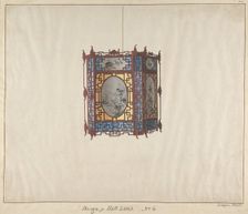 Design for a Hall Lamp No.6, ca. 1845. Creator: Lamqua