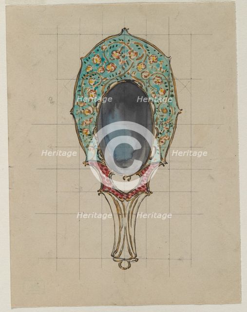 Design for a Hand Mirror, c. 1900-1902. Creator: Félix Bracquemond (French, 1833-1914).