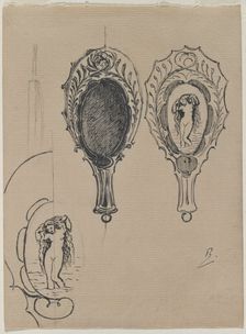 Design for a Hand Mirror, c. 1900-1902. Creator: Félix Bracquemond (French, 1833-1914)
