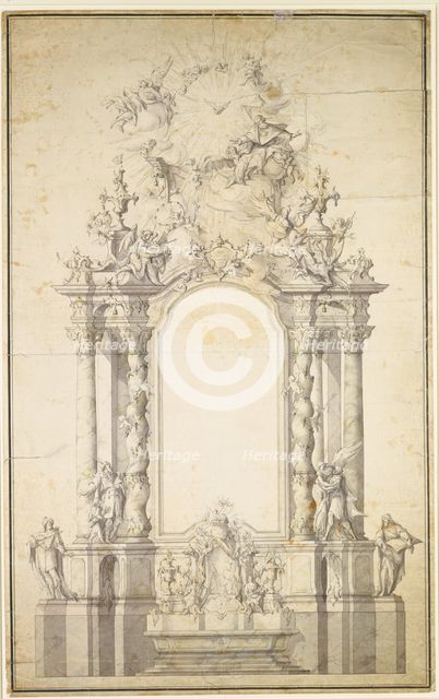 Design for a high altar, c1750. Creator: Johann Baptist Straub.