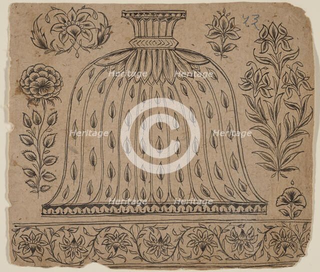 Design for a Hookah Base, late 19th century. Creator: Unknown.