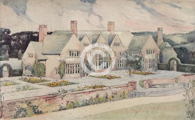 'Design for a House and Garden in Surrey by the late C. E. Mallows', c1900.