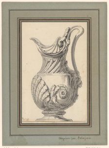 Design for a jug with lid, c.1765-c.1775. Creator: Jean Charles Delafosse