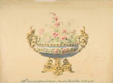Design for a Jardiniere, 19th century. Creator: Anon