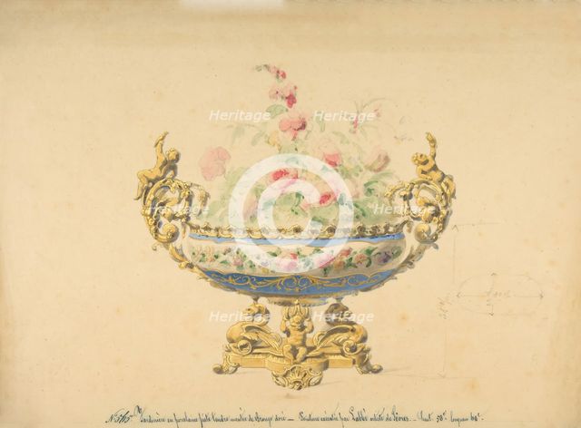 Design for a Jardiniere, 19th century. Creator: Anon.