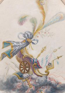 Design for a Lampas Silk with a Triumphal Chariot on a Cloud, ca. 1770-75. Creator: Philippe de Lasalle