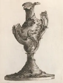 Design for a large Asymmetrical Vase, Plate 4 from: Neu inventierte Vasi a..., Printed ca. 1750-56. Creator: Jacob Gottlieb Thelot