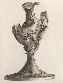 Design for a large Asymmetrical Vase, Plate 4 from: Neu inventierte Vasi a..., Printed ca. 1750-56. Creator: Jacob Gottlieb Thelot