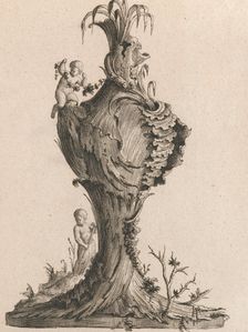 Design for a large Vase representing Earth Plate 3 from: Neu inventiert..., Printed ca. 1750-56. Creator: Jacob Gottlieb Thelot