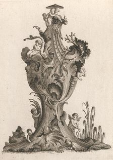 Design for a large Vase representing Water Plate 5 from: Neu inventiert..., Printed ca. 1750-56. Creator: Jacob Gottlieb Thelot