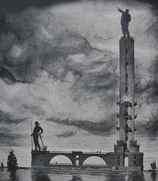 Design for a Lenin monument in Leningrad harbor, 1932