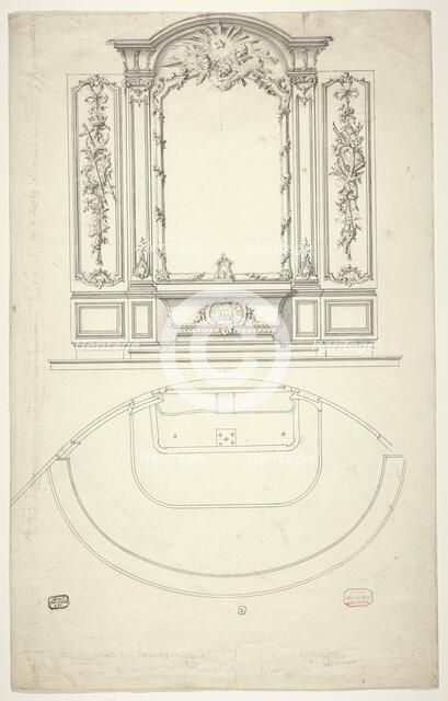 Design for a low altar with a sculpted representation of the Lamb of God, c.1740-c.1760. Creator: Anon.