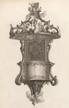 Design for a Pulpit, Plate 1 from an Untitled Series of Pulpit Designs, Pri..., Printed ca. 1750-56. Creator: Carl Pier