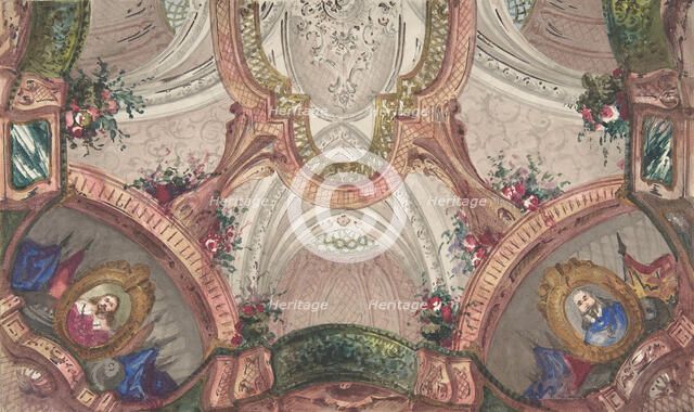 Design for a Painted Ceiling, 1800-1900. Creator: Anon.
