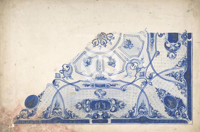 Design for a Painted Ceiling, 1800-1900. Creator: Anon.