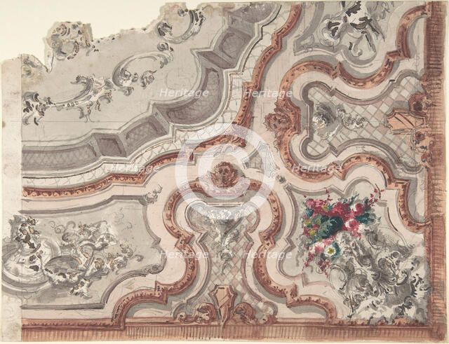 Design for a Painted Ceiling, 1800-1900. Creator: Anon.